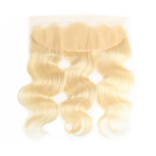 613 Blonde Brazilian Body Wave Hair 3 Bundles With 13*4 Lace Frontal Remy Human Hair Weave Hair Extension