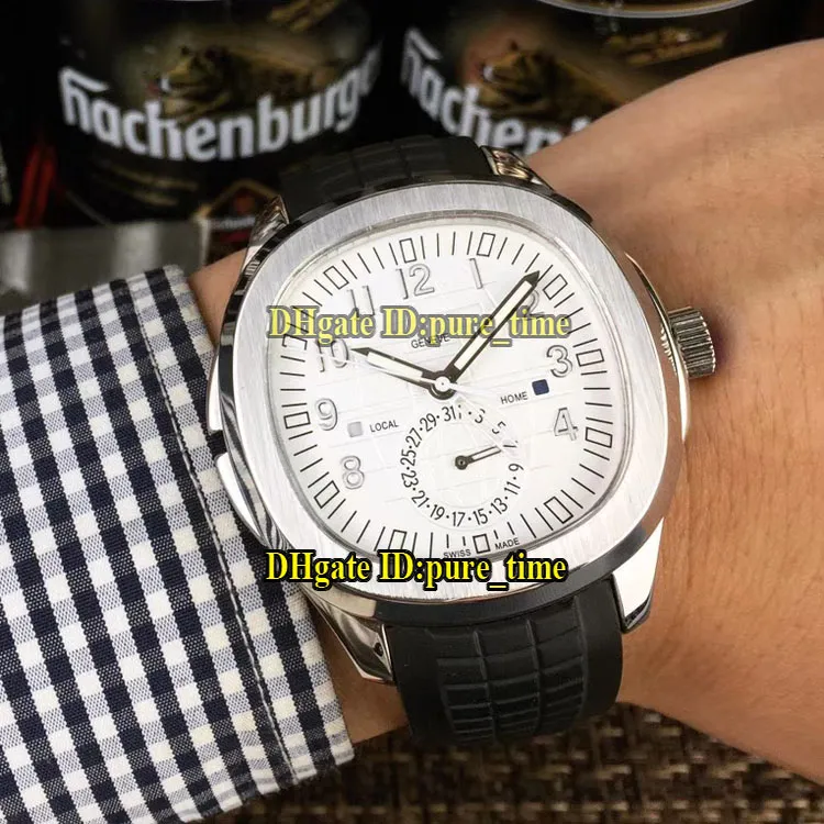 Aquanaut 5164 mostrador cinza 5164A-001 asiático 2813 relógio automático masculino caixa de aço 316L pulseira de borracha qualidade barato novos relógios308L