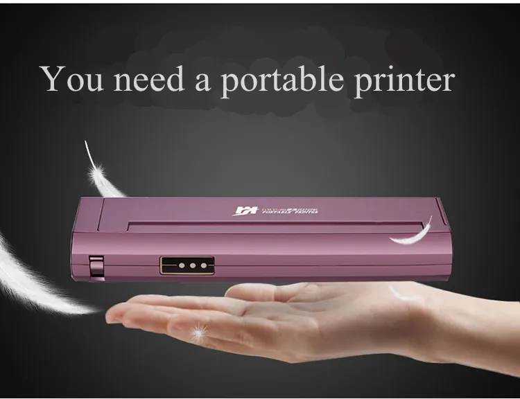 A4 Kağıt Termal Yazıcı Dövme Yazıcı Taşınabilir Mini Termal Transferi Mürekkep Kartuşlarına Gereksiz USB Arayüzü