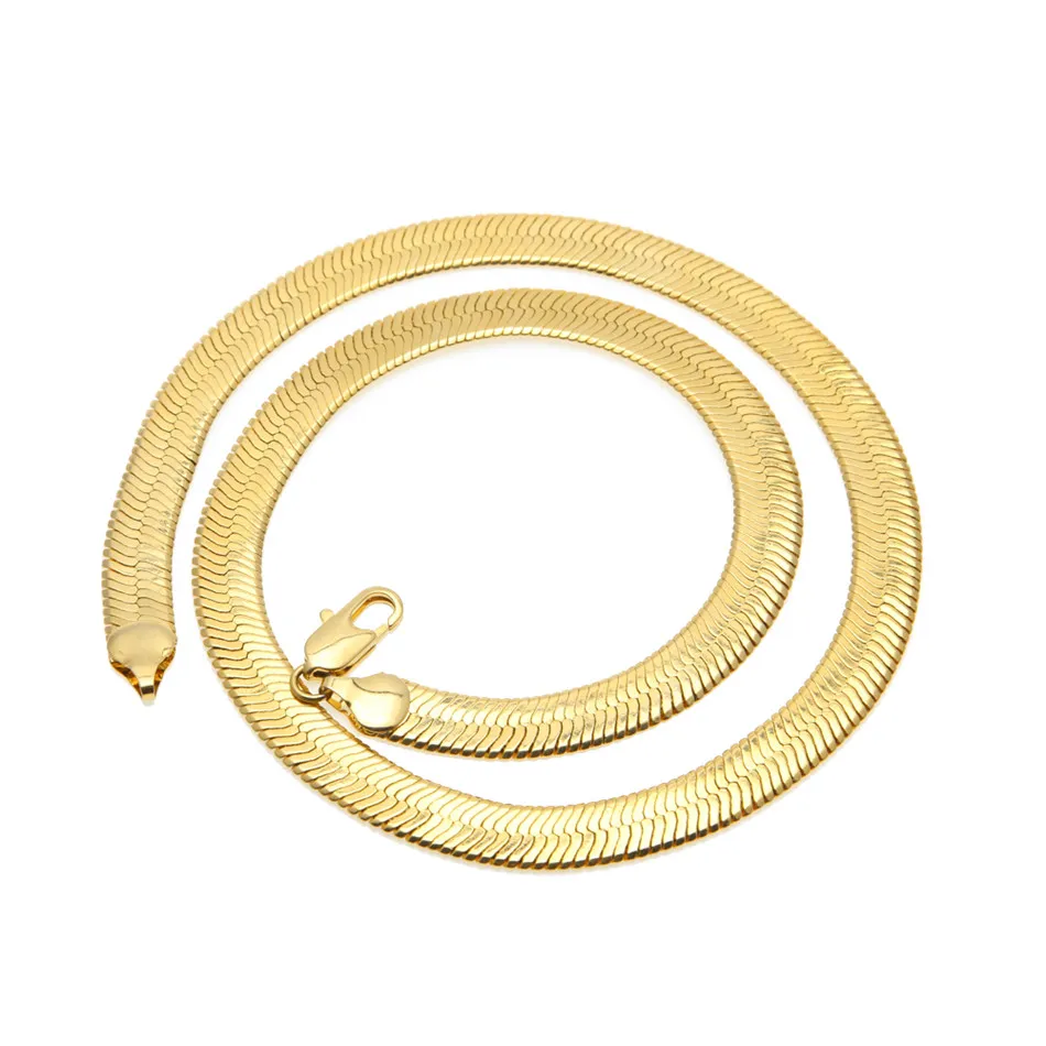 Chaîne en or à chevrons Hip Hop pour hommes 75 1 1 0 2 cm couleur or argent chaîne à chevrons collier de déclaration de haute qualité Jewelry340E