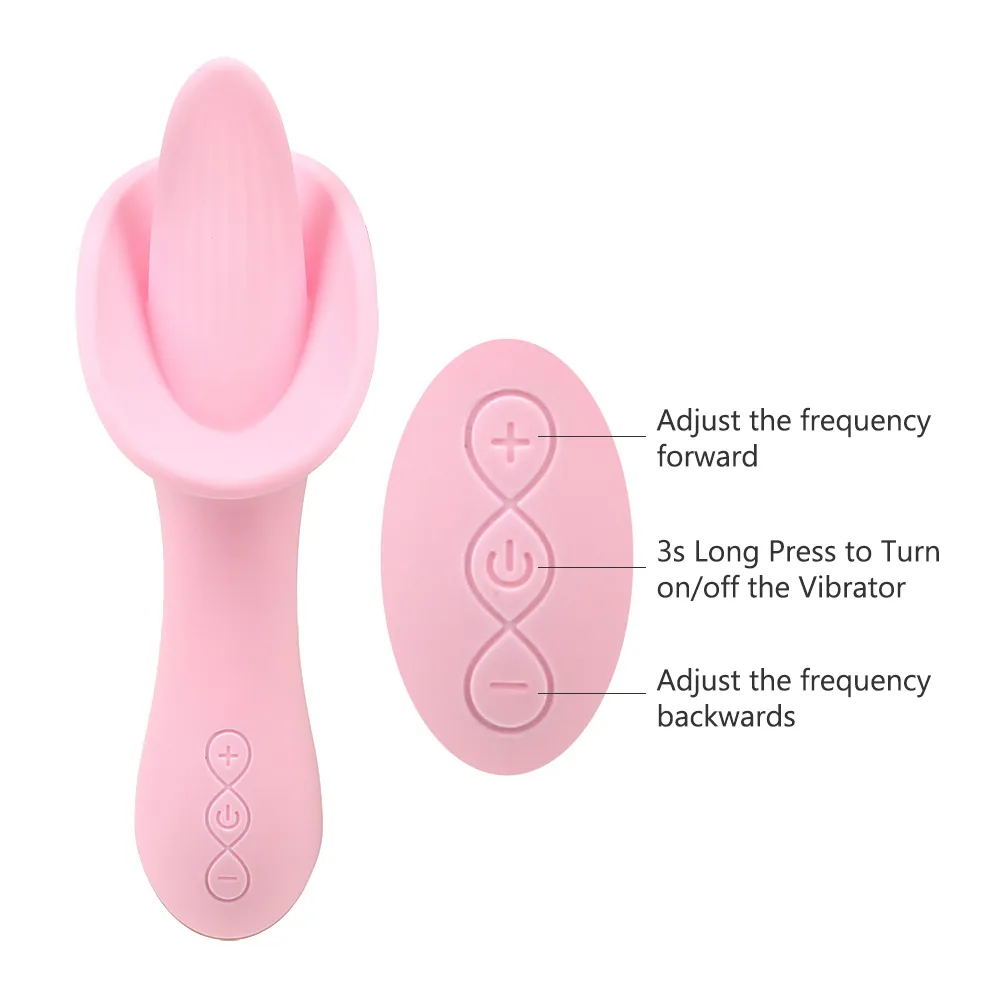 IKOKY Massaggiatore del sesso orale Vibratore della lingua Stimolatore del clitoride Giocattoli del sesso le donne Masturbatore femminile Prodotto adulti Silicone S1018