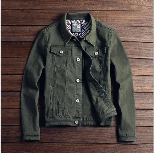 Acquistare Brand Designer Nuovi Slim Mens Giacche E Cappotti Casual Denim  Giacca Uomo Homme Men Giacca Jeans Kaki Nero Verde Militare Rosso Economico  | Consegna Veloce E Qualità | DHgate Italy