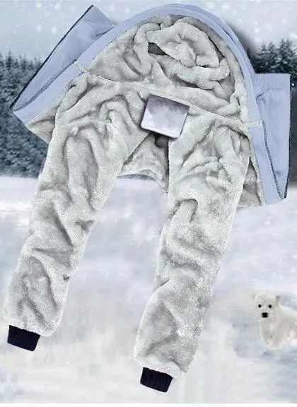 Зима дополнительный теплый повседневный спортивный костюм мужская меховой капюшон куртка классическое пальто с меховым капюшоном для подростков мужской zip балахон