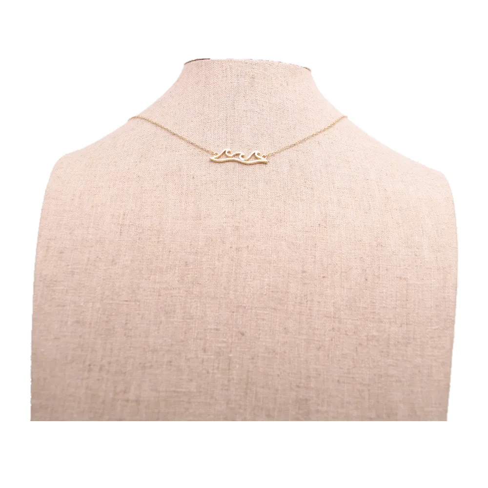 Collier pendentif de style sud-américain, en forme de vague, cadeaux attrayants pour femmes, vente au détail et entier, mix2004