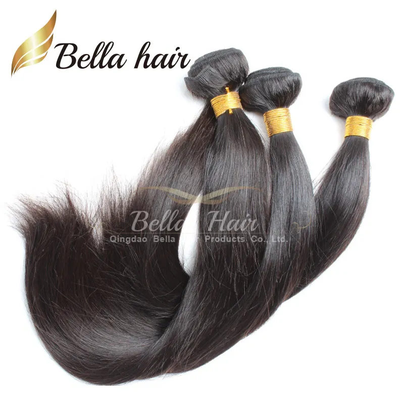 Bella Hair Unprocessed Brazilian Hair Weft Natural Color Grade 9A Straight Weaves Julienchina