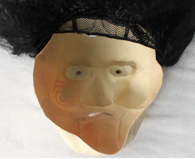 Kostümzubehör, Halloween-Kostüme, Herren, Damen, Kinder, Masken, Cosplay, Party, Säge, gruselig, mit Haaren, Perücke, 230 m