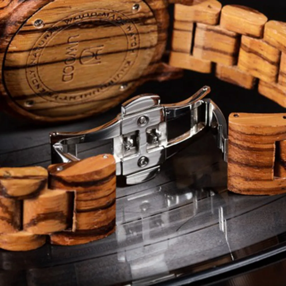 2018 luxo superior uwood relógios de madeira masculino e feminino relógio de quartzo moda casual pulseira de madeira relógio de pulso masculino relogio215a