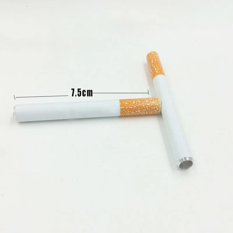Sigaret vorm rookpijpen aluminium metalen pijp 78 mm 55 mm lengte één hitter voor roken