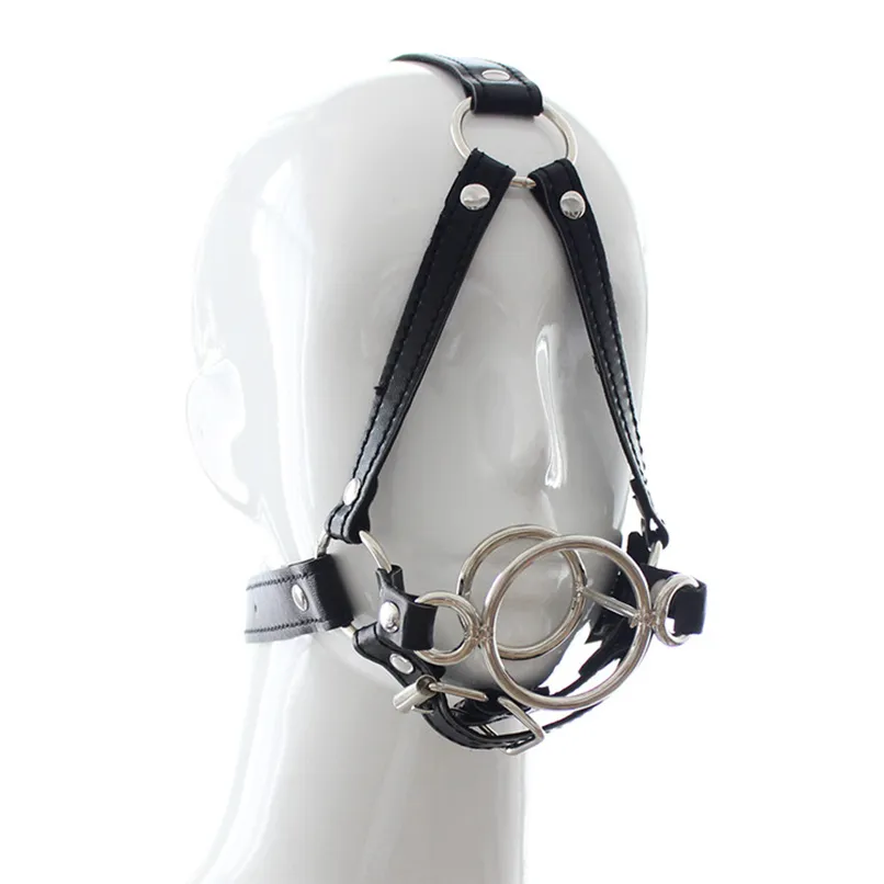 Open mond gag o ring gag hoofd harnes bdsm bondage beperkingen erotische volwassen seksspeeltjes voor vrouw sm fetish sex product voor paren