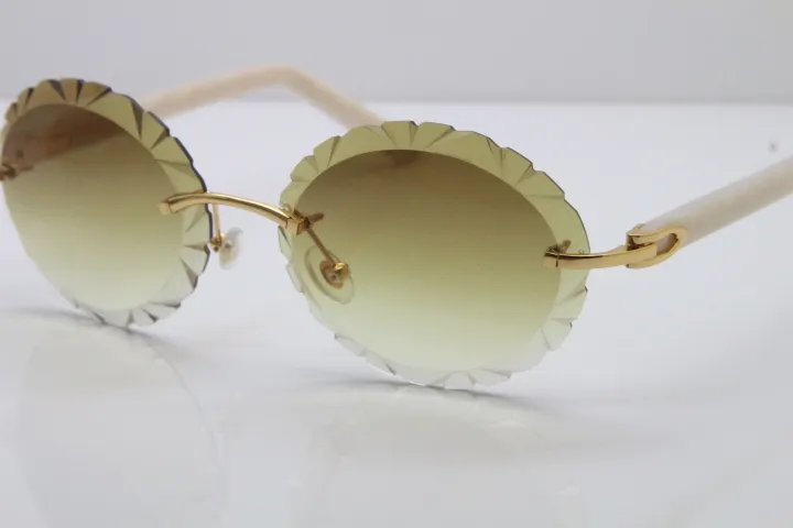 Modeaccessoires 18k Gold Sonnenbrille Ovale Linse Neue Plank Mix Metall Sonnenbrille Randlos T8200761 Vintage Brille Brille 206J