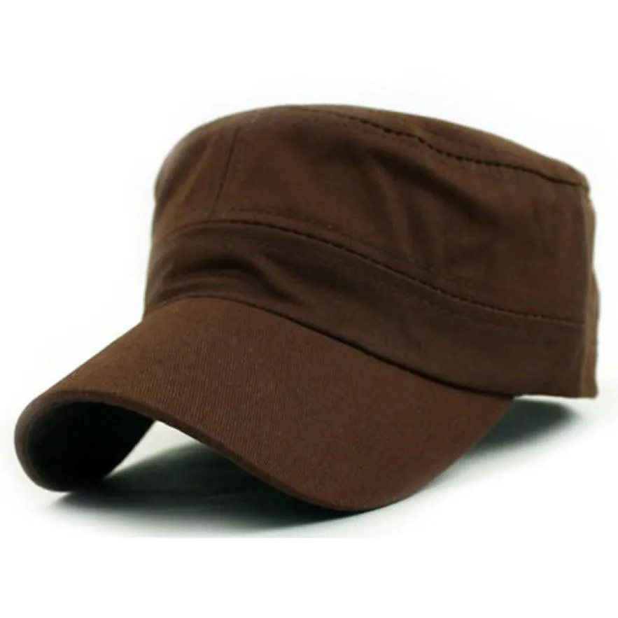 1 st mode män kvinnor multicolor unisex justerbar klassisk stil vanlig platt vintage armé hatt kadett cat1249o