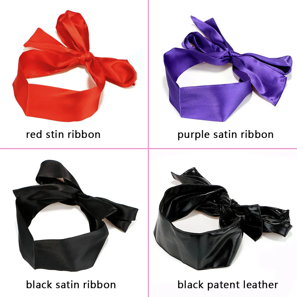 IKOKY Cosplay Sex Toys Pour Couples SM Bondage Yeux Patch Ceinture Bandeau Sexy Masque Pour Les Yeux Masque 1.5M Produits Pour Adultes Satin Ruban S924