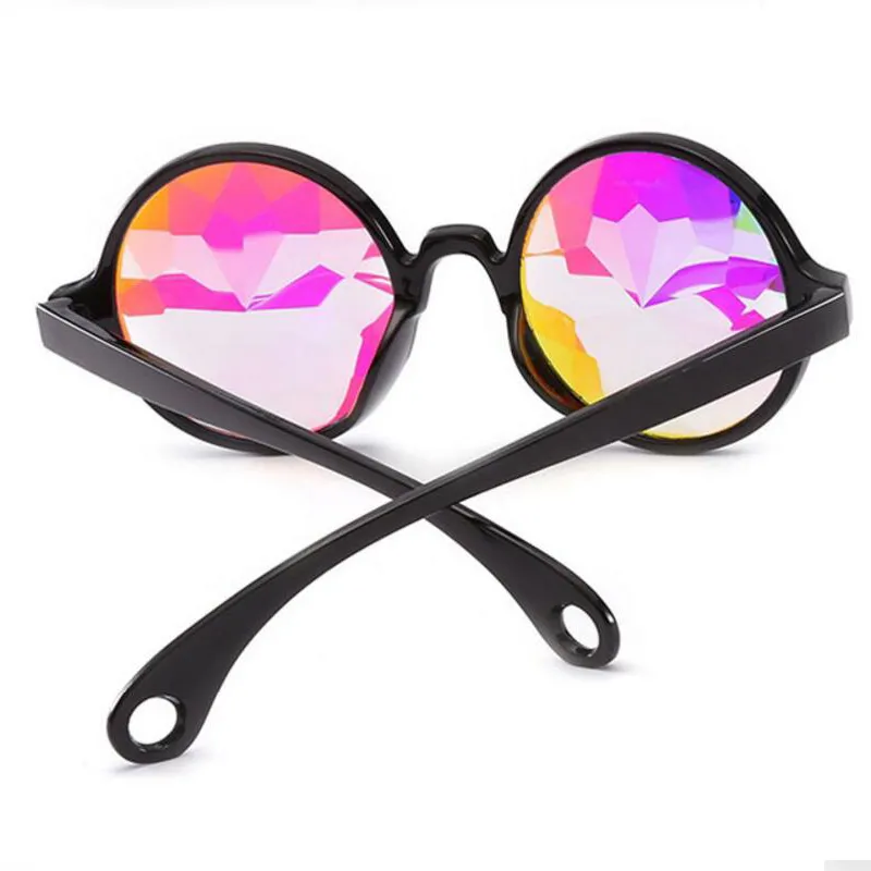 Óculos de festa os óculos de sol de mosaico de disco engraçado de festa redonda de óculos de sol de cristal de cristal de vidro Sun Eyewear4133904