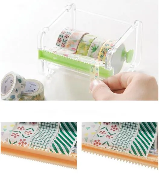Popular Stationery Masking Tape Cutter Washi Tape Storage Organizer Cutter Office Tape Dispenser Office Supplies XB1