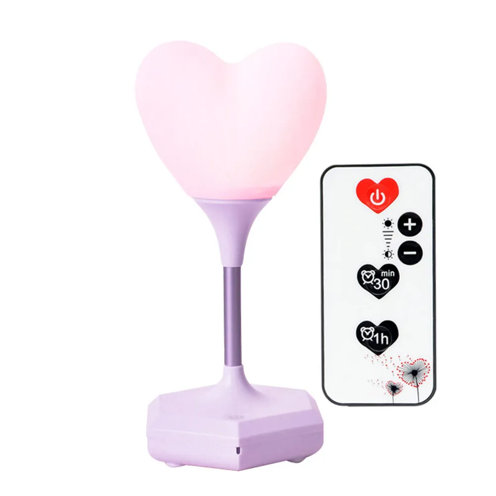 Creatief USB -opladen Love Nightlight Romantic Emotional Sfeer Touch Sensor Lights - opnamestijl 3 kleuren met afgelegen C311K