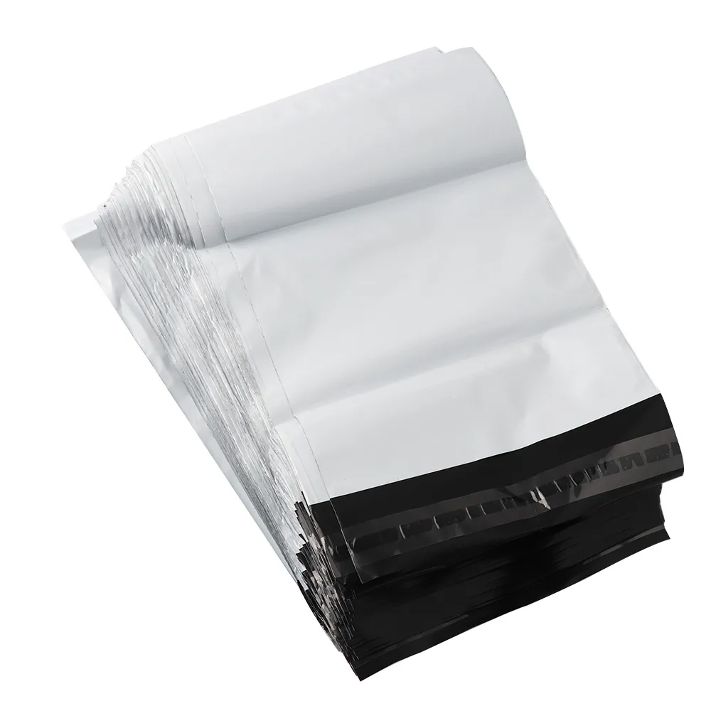 100 шт., белые самоклеящиеся курьерские пакеты, пластиковые полиэтиленовые конверты, почтовые пакеты для почтовых отправлений 4 7 Mil286T
