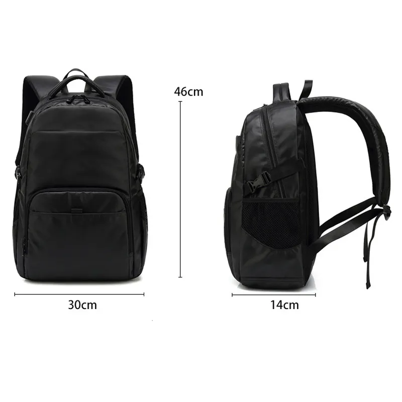 Black Backpack Male for Travel Backpacks for Men Waterproof Business Back Pack Bag Laptop Bagpack Men Bookbag Large275E
