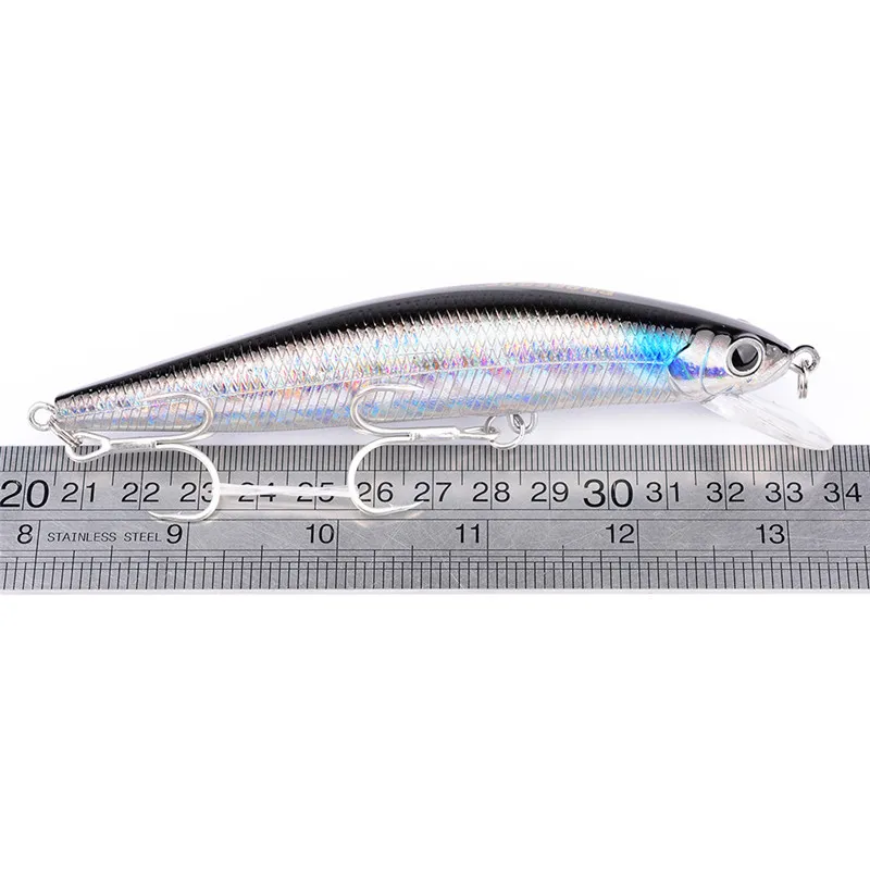 Marca clássico plástico abs minnow laser isca 2 # bkb ganchos 14 5cm 25g pesca em água salgada crankbaits baixo wobbler lure2391
