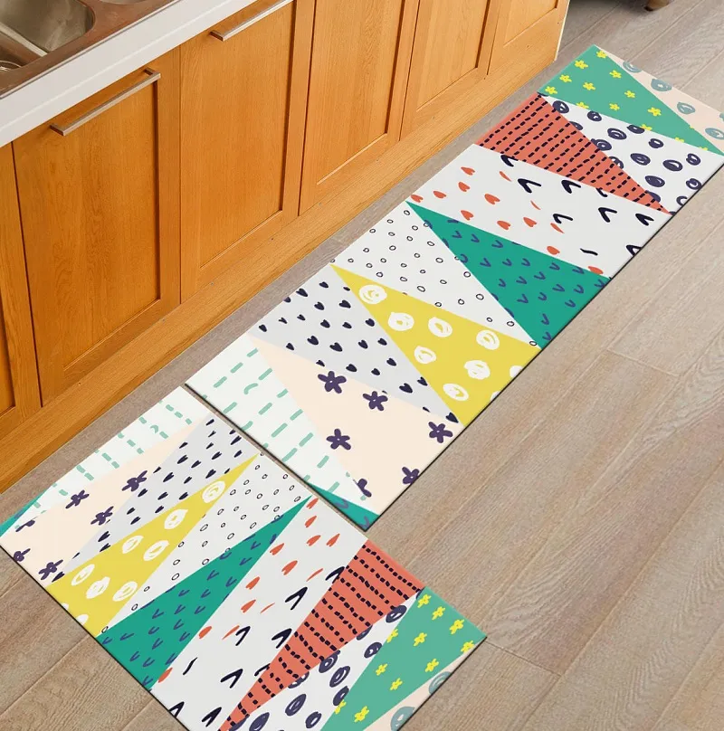 2 pièces tapis de cuisine moderne moins cher anti-dérapant tapis salon balcon salle de bain ensemble de tapis paillasson tapis de bain chambre Tapete256G