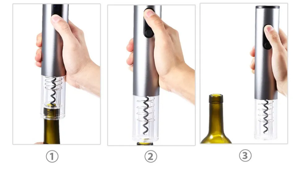 Préférence Ouvre-bouteille électrique en alliage d'aluminium, tire-bouchon à vin rouge, ouvre-bouteille automatique avec coupe-feuille, accessoires de vin 321L
