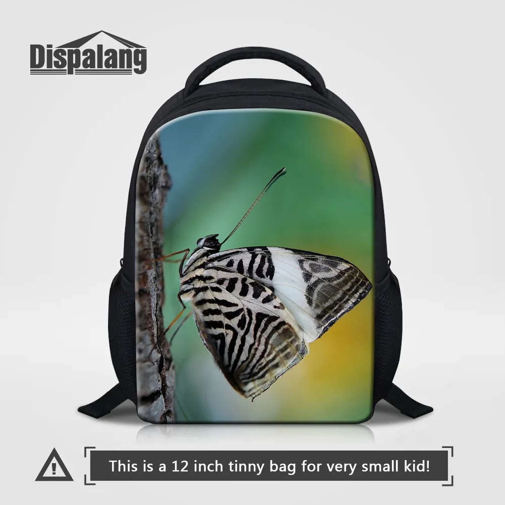 Cartoon -printen rugzak voor jongens uniek ontwerp insecten schooltas voor kleuter dieren buttergary kleuterschool bookbags childre261iii