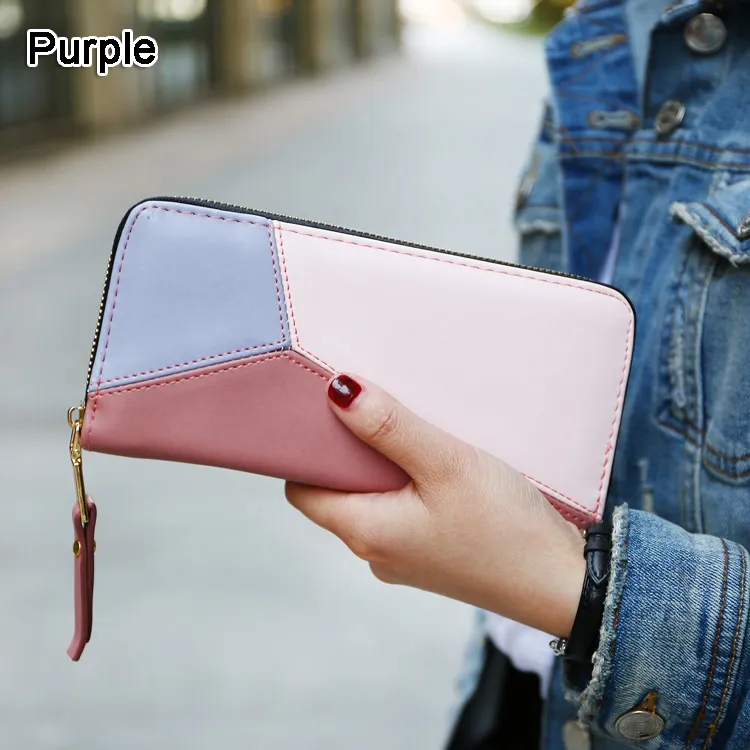 Compra Carteras De Las Mujeres De La Manera Carteras De Señora Bolsos  Carteras De Cuero De La PU Titular De La Mujer Cartera De La Cremallera  Larga Bolsa De Dinero Bolsas Burse