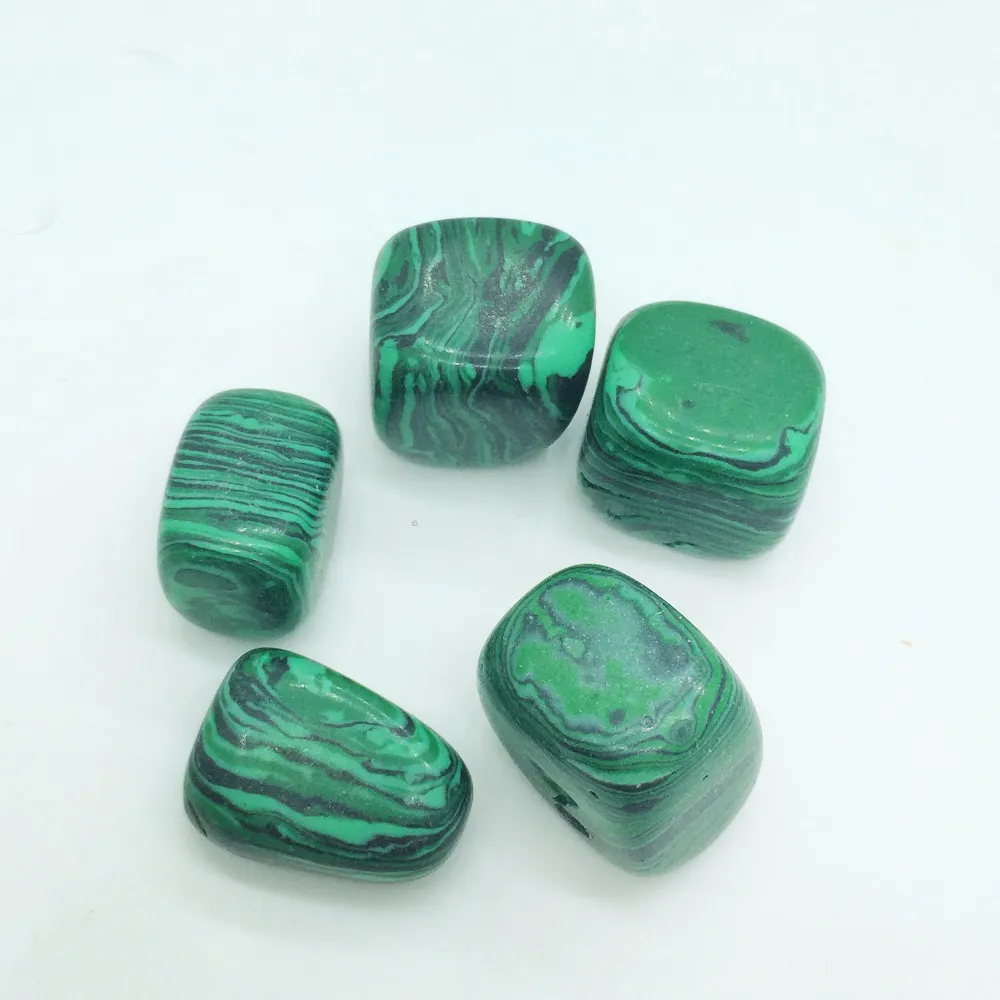 DingSheng Cadeaux pour enfants 1 lb de pierres de malachite polies en vrac de guérison naturelle Reiki Wicca fournitures de pierres précieuses polies pour Wicc220R