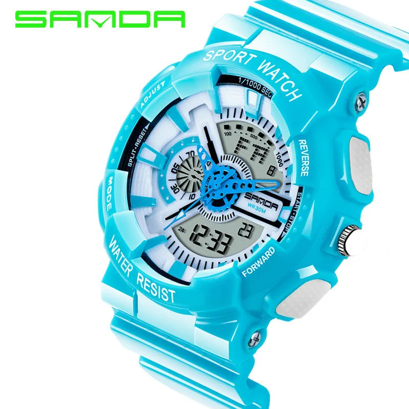 2018 اندفع رجال LED DIGITAL WATCH SANDA WATKEES G WATTER WATKER PROCK SPORT MELITION