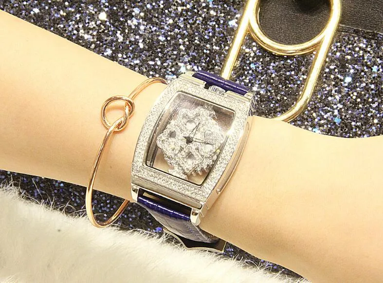 Montre authentique pour femmes, nouvelle collection, ceinture en cuir incrustée de diamants, quartz, étanche, personnalité, mode, tendance, 310Y