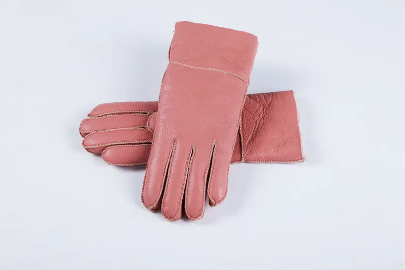 Classic quality bright leather ladies leather gloves Women's wool gloves 100% guaranteed quality 222v