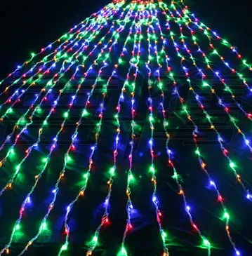 336 ستارة ضوء 3M 3M الشلال أضواء عيد الميلاد Luces Decorativas Garland Luminaria الستائر ستائر مصابيح ماء 274W