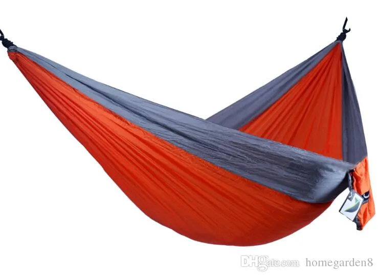 Hamac portatif en Nylon pour une personne, 220x90cm, en tissu Parachute, pour voyage, randonnée, sac à dos, Camping