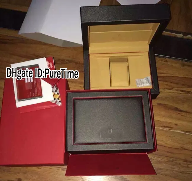 Wysokiej jakości czarne pudełko czerwono -czerwono skóra zegarków Watch Watch Watchs Watches Oryginalne pudełko z certyfikatem Prezent Watch P284Y