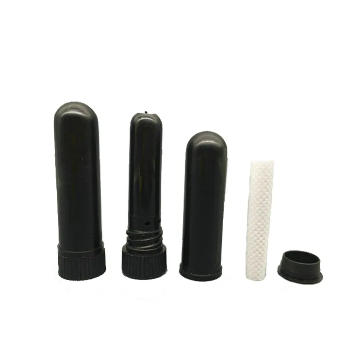 100 conjuntos de difusor de tubos de inalador nasal em branco para aromaterapia de óleo essencial colorido com algodão de alta qualidade Wicks242o