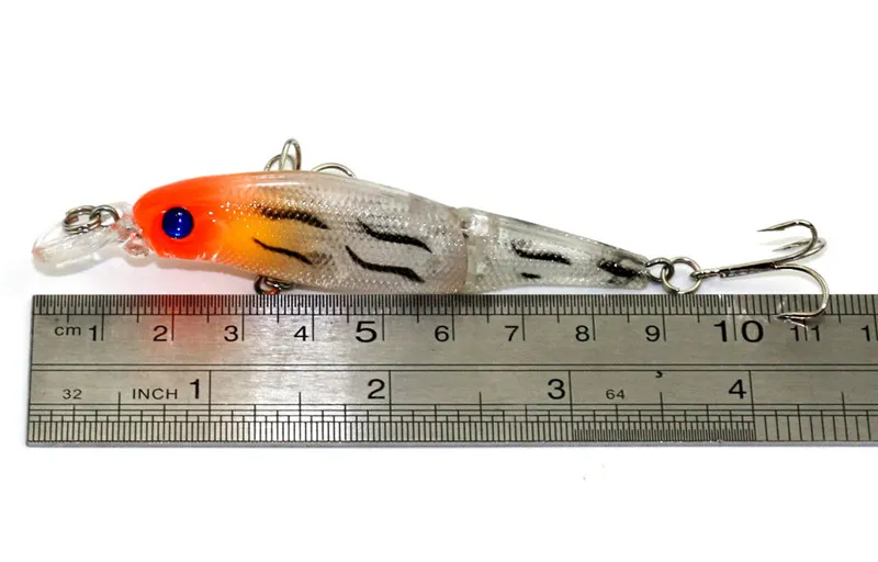 Sığ Yüzme Plastik Minnow balıkçılık cazibesi 8.8 cm 7.5g 2 segmentleri wobblers yapay Baitfish bait