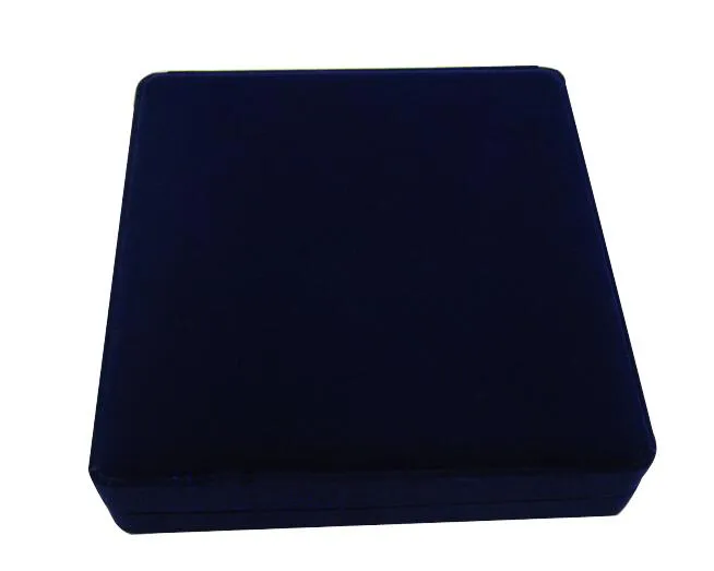Caixa de joias de veludo, 19x19x4cm, colar longo de pérolas, caixa de presente, formato redondo, dentro de mais cores para escolha, blue244v