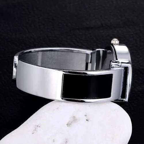 Orologio da polso in acciaio da donna elegante al quarzo con testa di topo display quadrante moda casual orologi braccialetto regalo ragazze Lady306y