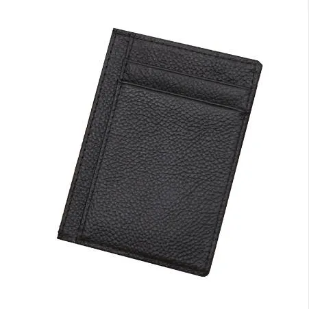 GUBINTU en cuir véritable hommes mince poche avant porte-cartes crédit Super mince mode porte-carte trave portefeuille tarjetero hombre292q