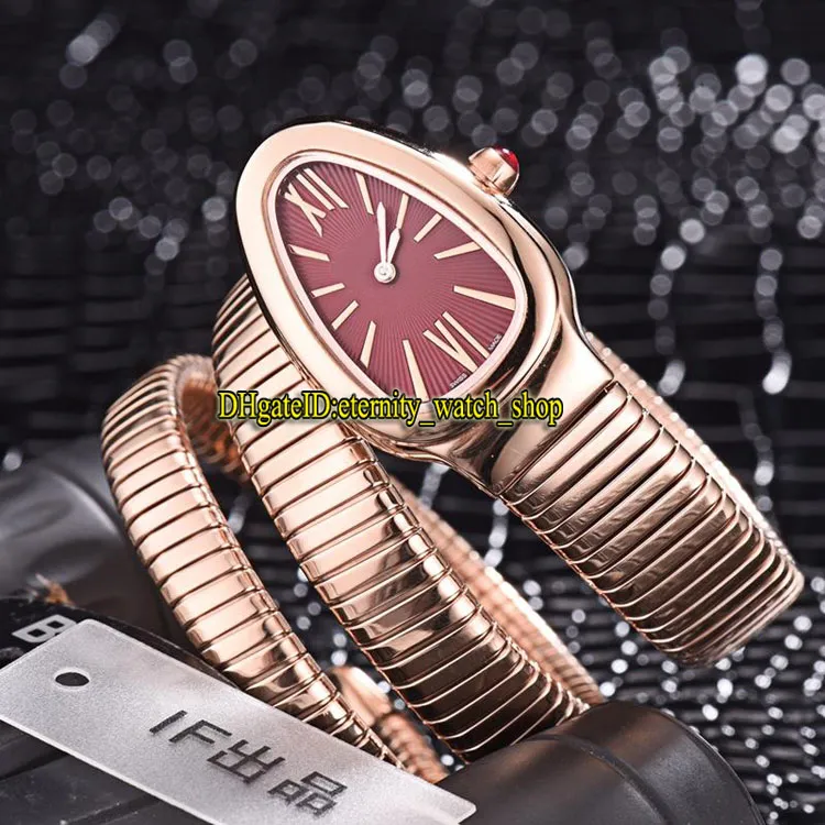 вечность 8 цветов Дешевые Высокое качество 103002 Белый циферблат Швейцарские кварцевые женские часы Корпус из розового золота Двойной браслет-петля Fashion Lady W298a