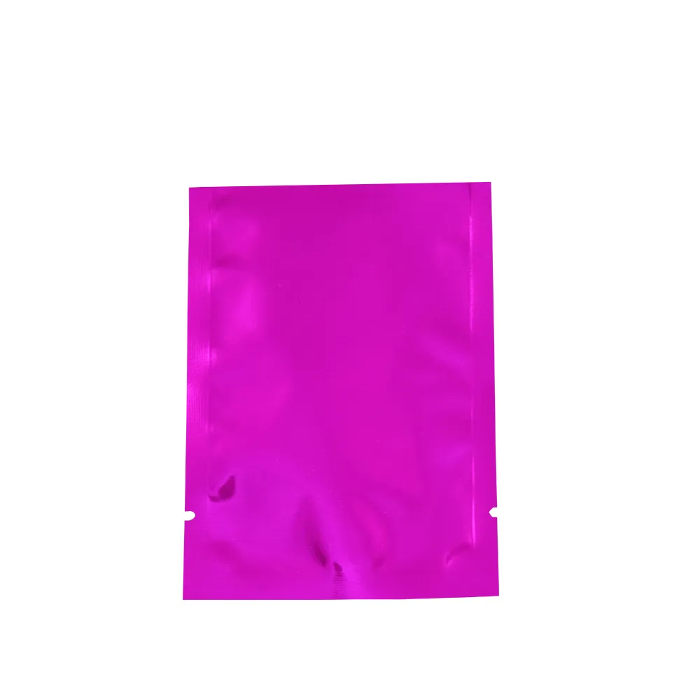 8 12 cm 200 pezzi / lotto Viola Top Open Up Foglio di alluminio Sacchetto di imballaggio Sigillatura termica Tè Snack Food Sottovuoto Mylar Sacchetto di imballaggio Confezione di caffè Stor280W