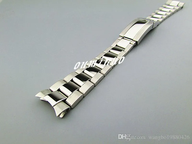 20mm spänne 16mm Ny högkvalitativ polerad borstad finish Pure Solid rostfritt stål Watchband Bands Watch Rem för Solex Wat301M1889