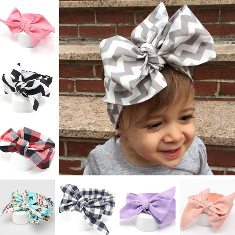 Nuevo Multi estilo Banda para el cabello para niños bebés niñas arco iris bowknot cinta para el cabello regalo de los niños DIY Arcos para el cabello Accesorios de control ondulado T1G115