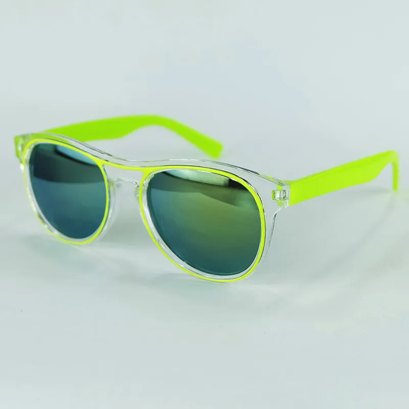 Gafas de sol con montura transparente para niños, lentes de mercurio, es, gafas de sol coloridas para niños, gafas completas Shop296Q