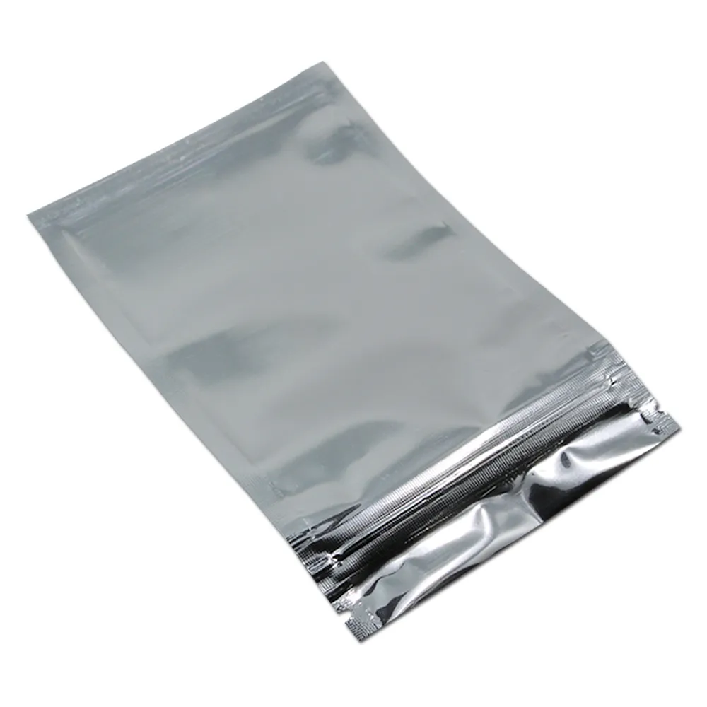6x10 cm Small Aluminum Foil Zipper Food Grade Storage Pouch Foil Packaging Bags for Dried Food Mylar Foil Reclosable Baggie204Z