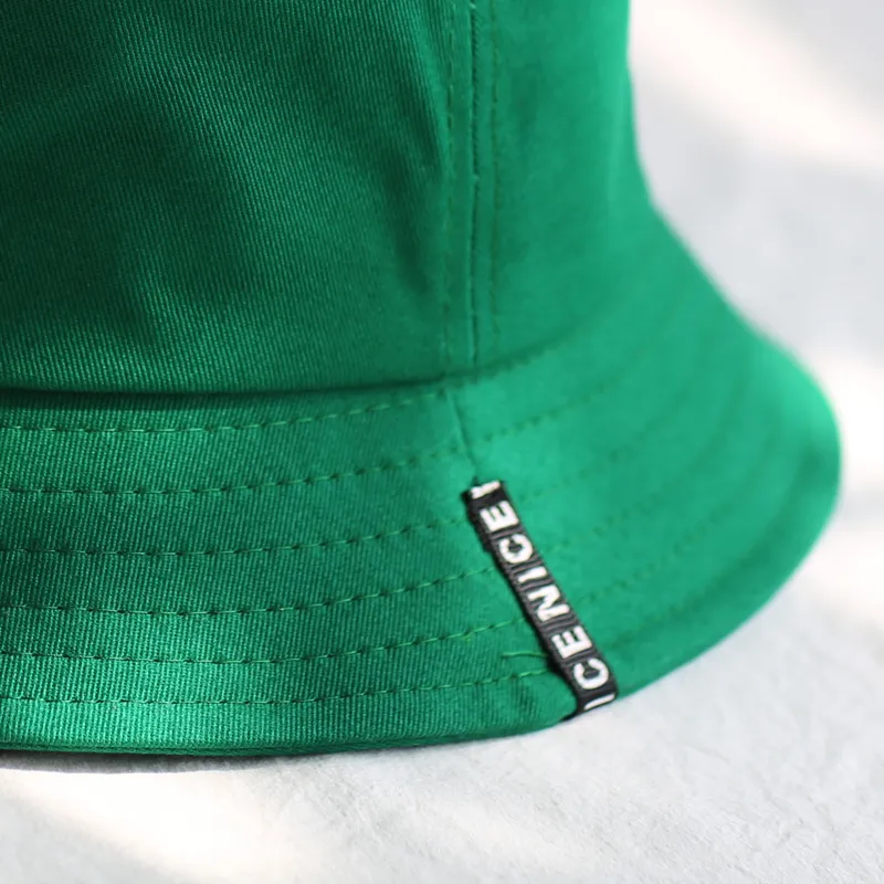 green Bucket Hat Fisherman Hats Men Women Outer Summer Street Hip Hop Dancer Cotton Panama City Hat1347R