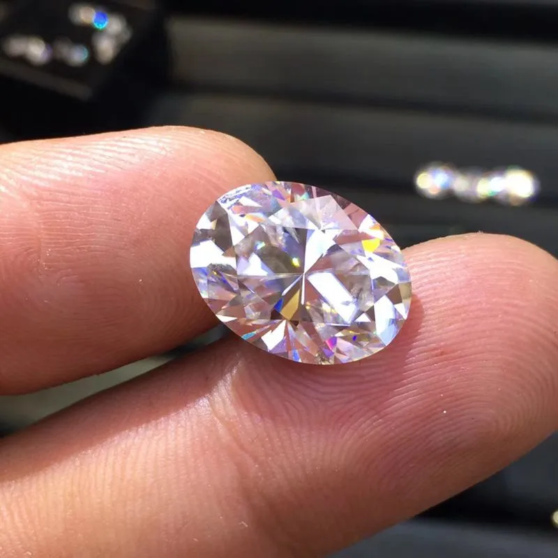 0 1ct-8 0ct2 4mm-10 14mm 타원형 인증서 D F Color VVS Clarity Perfect 3EX 컷 느슨한 합성 실험실 다이아몬드 Moissanite 201g