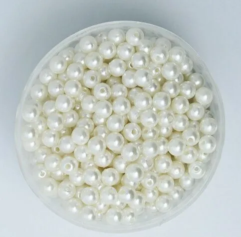 ivoire abs Faux perle perles espaceur perles lâches 4 mm 8 mm 10 mm 12 mm accessoire bijoux pour la fabrication de bricolage278w