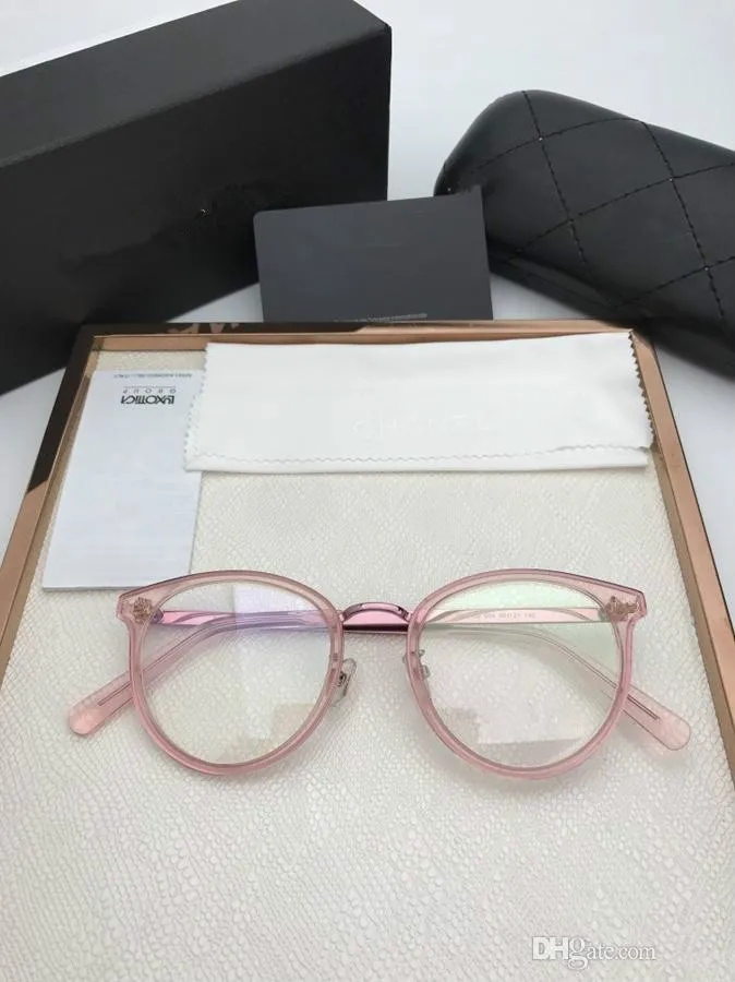 Neue Brillengestelle für Damen und Herren, Markendesigner-Brillengestelle, Designermarken-Brillengestelle, klare Gläser, Brillengestelle oculos CH2132 und Box