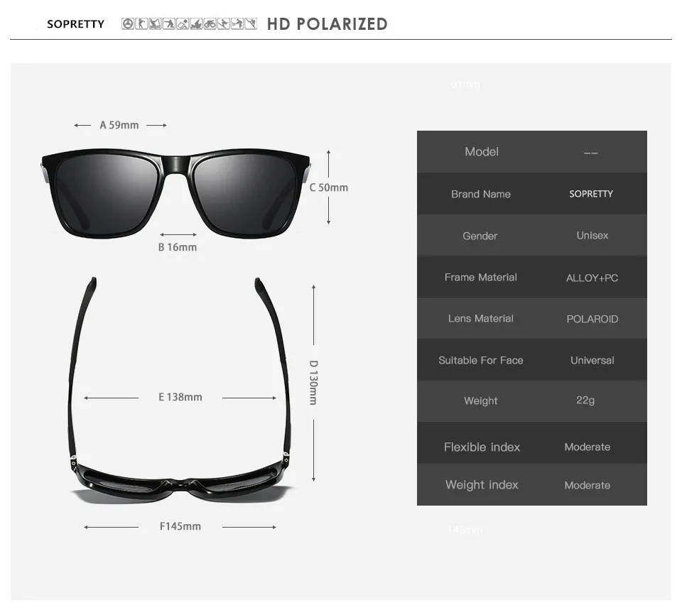 UV400 nouvelle mode Sport lunettes de soleil polarisées flash lunettes al-mg jambes Vision nocturne lunettes conduite pêche pour hommes A536285C