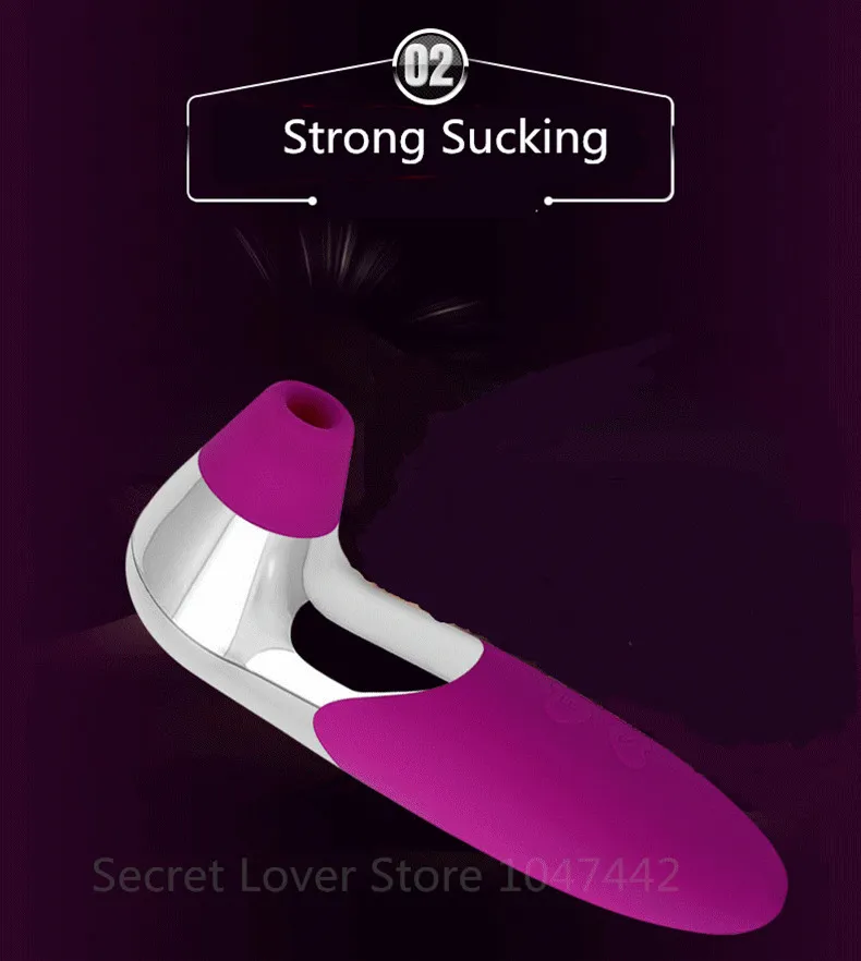 Nuova ventosa clitoride del capezzolo a 12 modalità, giocattolo del sesso orale della lingua del vibratore del clitoride a 12 modalità, giocattoli sessuali donna Vibromasseur Sexo Licking Toy. S921